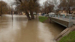 Tiszacsege - révhez vezető út 2013. április 12-én