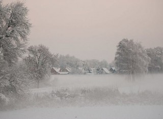 Tiszacsege – Téli tájkép